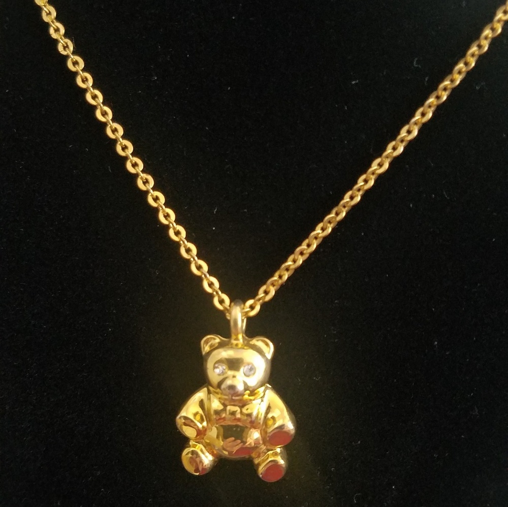 Anne Klein Goldtone Bear Necklace